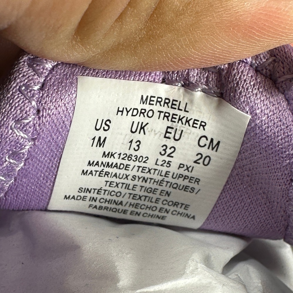 Merrell Hydro Trekker Sandal Kids 1M Navy Pink Purple Water Shoes MK126302 NEW - Picture 8 of 8